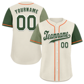 Custom Grey Two Tone Green Authentic Baseball Jersey